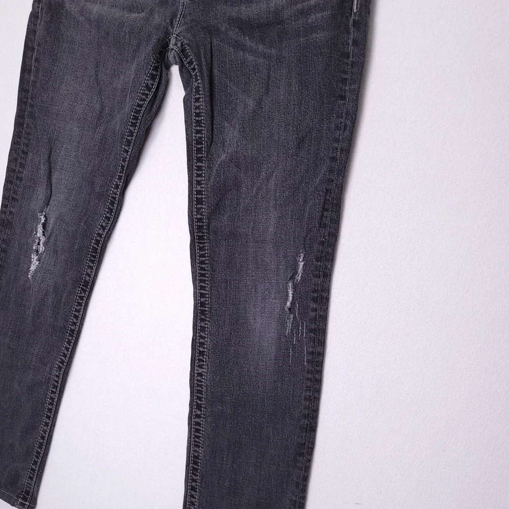 Miss Me Jeans Sunny Skinny Gray‎ Distressed Denim Women Size 31